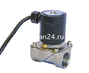 Быстродействующий электромагнитный клапан, IP68, DN25, 12B DC, ЭМК-1"-12В, нерж. сталь Быстродействующий электромагнитный клапан, IP68, DN25, 12B DC, ЭМК-1"-12В, нерж. сталь